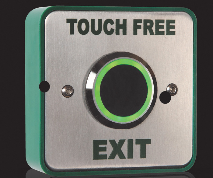 Touch free exit switch